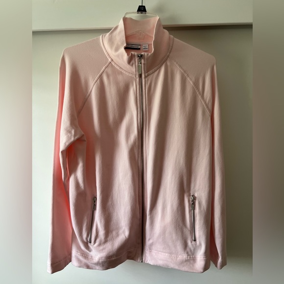 Croft & Barrow Soft Pink Zip Up Jacket Size L - Picture 4 of 9